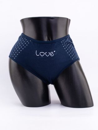 Слипы в горошек и надписью "love" - фото 1