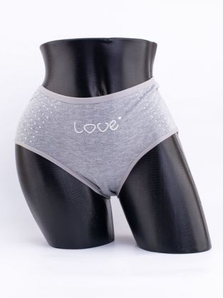 Слипы в горошек и надписью "love" - фото 1