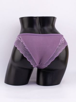 Слипы в рубчик с кружевом №2 - фото 3