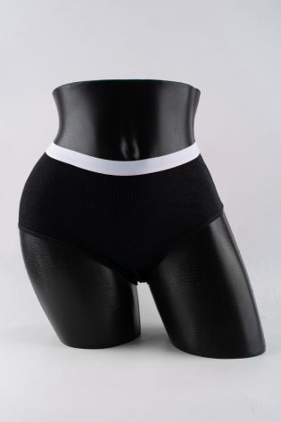 Слипы в рубчик с белым поясом - фото 1