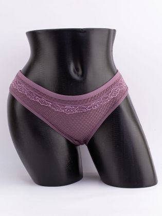 Слипы вафельные с кружевом - фото 1