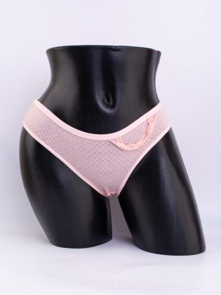 Слипы вафельные с кружевной вставкой - фото 1