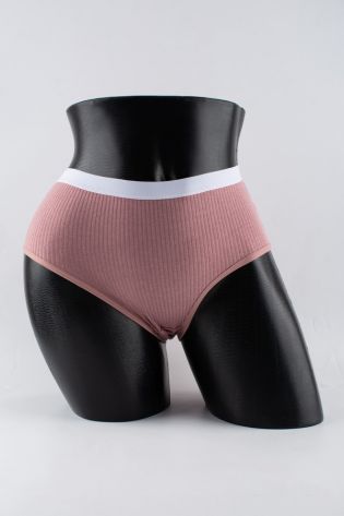 Слипы в рубчик с белым поясом - фото 1