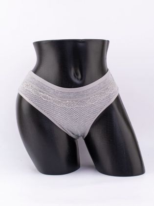 Слипы в горошек с кружевом - фото 1