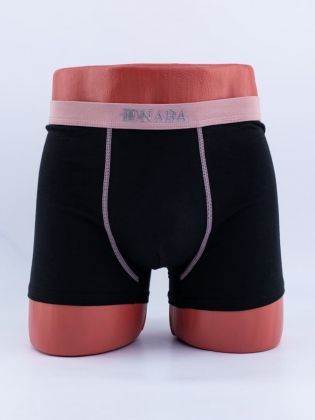 Однотонные мужские боксеры с логотипом "Donara" - фото 1