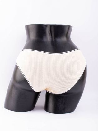 Слипы в рубчик с белым поясом и черной полоской  - фото 3