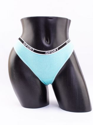 Стринги в рубчик с надписью "sport" - фото 1