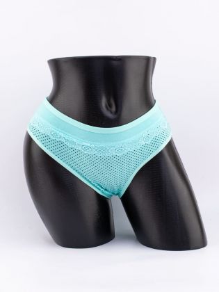 Слипы в горошек с кружевом - фото 1