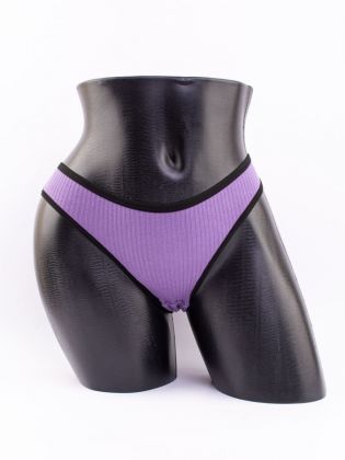 Слипы в рубчик с черной полоской - фото 1