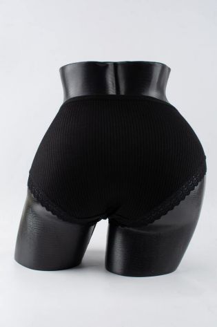 Слипы в рубчик с кружевом - фото 3