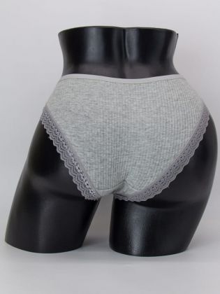 Слипы в рубчик с кружевом - фото 3