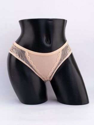 Слипы в рубчик с кружевом №2 - фото 1