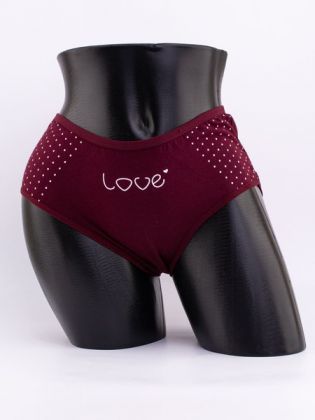 Слипы в горошек и надписью "love" - фото 1