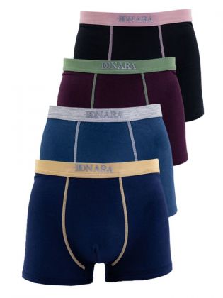 Однотонные мужские боксеры с логотипом "Donara" - фото 2