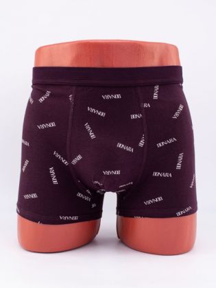 Однотонные мужские боксеры с надписями "Donara" - фото 1