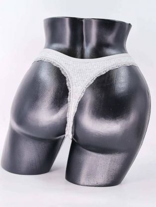 Стринги в рубчик с бахромой - фото 3