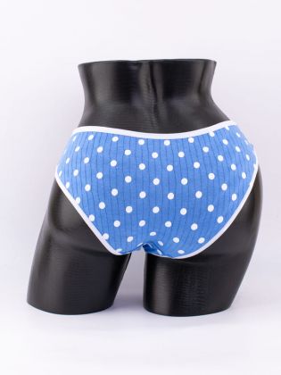 Слипы в крупный горошек с кружевом - фото 3