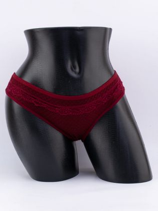 Слипы вафельные с кружевом - фото 1