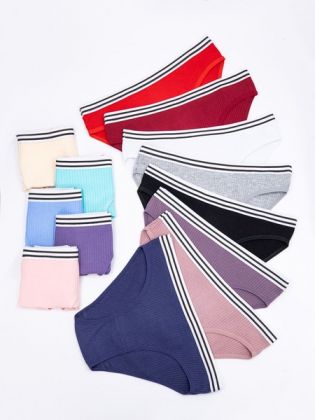 Слипы в рубчик с двумя черными полосками - фото 2