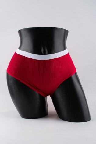 Слипы в рубчик с белым поясом - фото 1