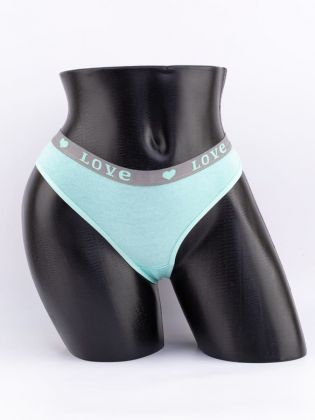 Стринги с эластичным поясом с надписью "love" - фото 1